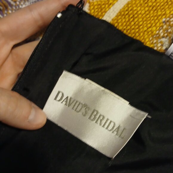 David's Bridal Womens Size 4 Black Strapless Bustier Top - Picture 10 of 13